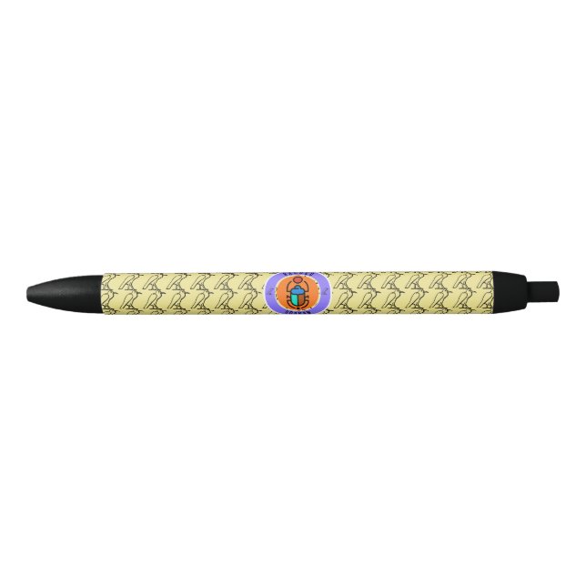Sacred Scarab Black Ink Pen (Front)