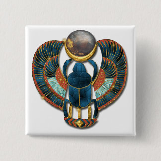 Sacred Scarab of King Tut 15 Cm Square Badge