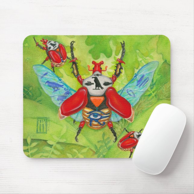 Sacred Scarabs Mouse Mat (With Mouse)