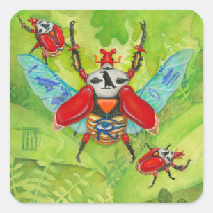 Sacred Scarabs Square Sticker
