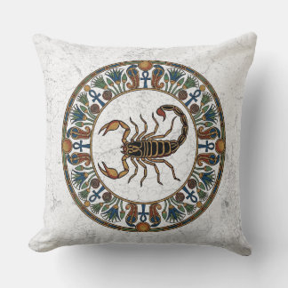 Sacred Scorpion of Serket: Ancient Egyptian Art Cushion