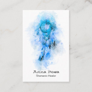 *~ Sacred Shamanic Dream Catcher Tribal Shaman QR Business Card