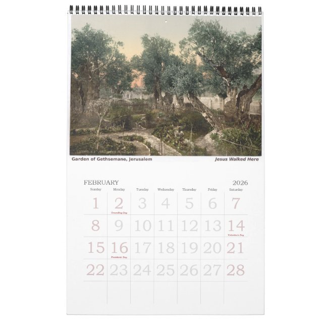 Sacred Sites in the Holy Land Calendar (Feb 2026)