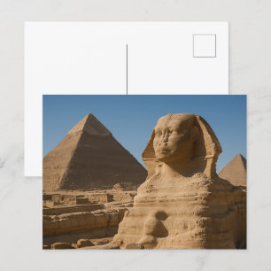 Sacred Sphinx Divine Postcard Giza Pyramids