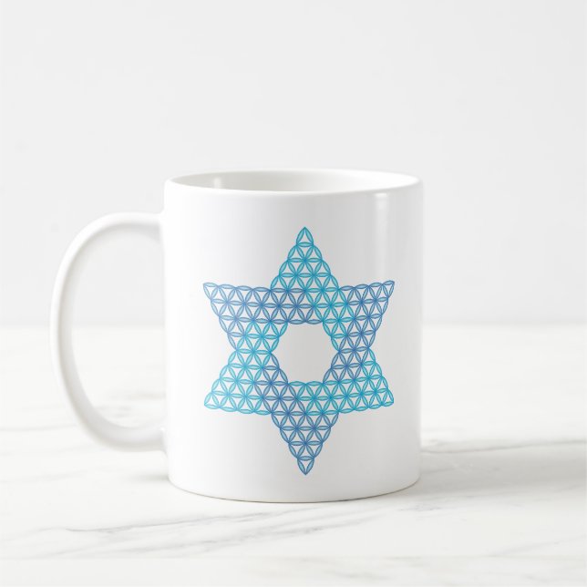 Sacred Star - Star of Life, 04/3D-Bl.  Coffee Mug (Left)