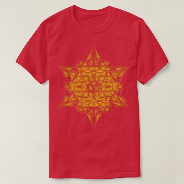 Sacred Supercube Yellow T-Shirt (Design Front)