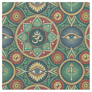 Sacred Symbol Zen Mandala - Spiritual Pattern Fabric
