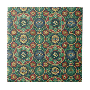 Sacred Symbol Zen Mandala - Spiritual Pattern Tile