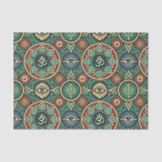 Sacred Symbol Zen Mandala - Spiritual Pattern Tissue Paper (Front)
