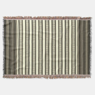 Sacred Symbols: African Mali Mudcloth-Inspired Throw Blanket