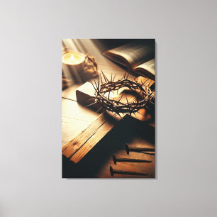 Sacred Symbols of the Crucifixion Canvas Print