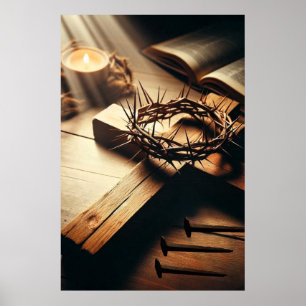 Sacred Symbols of the Crucifixion Poster
