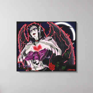 Sacred- The Dark Angel Stretched Canvas Prints