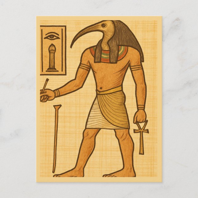 Sacred Thoth Divine Wisdom God Postcard (Front)