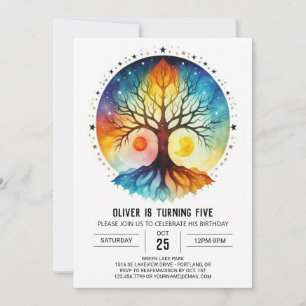 Sacred Tree of Life Birthday Invitation
