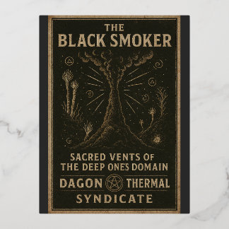 Sacred Vents of the Deep One's Domain – Dagon Ther Foil Holiday Postcard