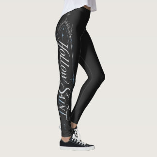Sacred Void Celestial Calligraphy Graphic Leggings