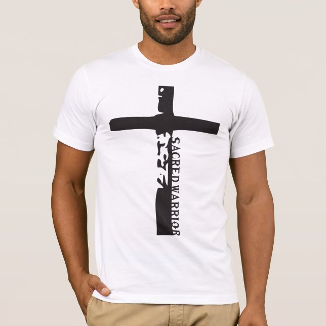 SACRED WARRIOR CROSS T-SHIRT (Front)