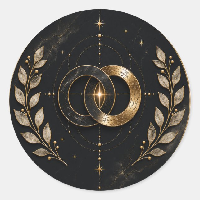 Sacred Wholeness Midnight Edition Wedding Sticker (Front)