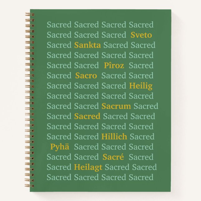 Sacred Words Notebook (Front)
