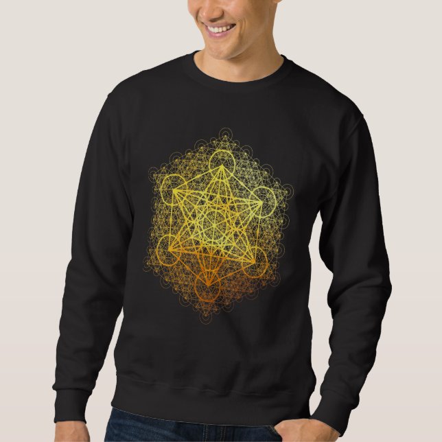 Sacredd Geometry Yoga Psychedelic Astronomic Spiri Sweatshirt (Front)