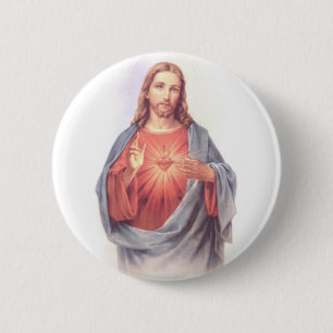 SacredHeartJesus 6 Cm Round Badge