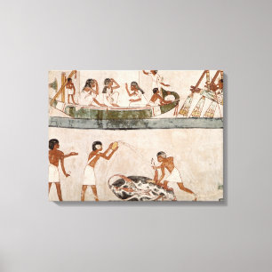 Sacrifice and purification of a bull canvas print