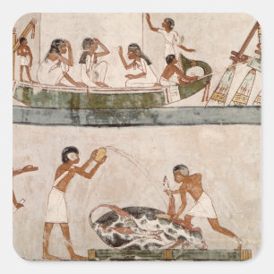 Sacrifice and purification of a bull square sticker