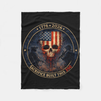 Sacrifice Built This 250 Patriotic Veteran Tribute Fleece Blanket