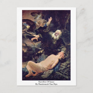 Sacrifice Of Isaac By Rembrandt Van Rijn Postcard