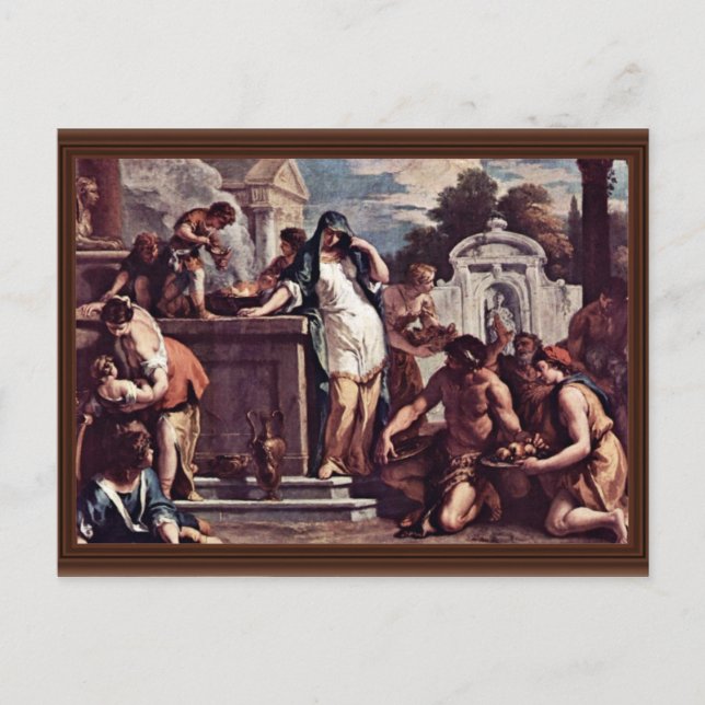 Sacrifice To The Goddess Vesta By Ricci Sebastiano Postcard (Front)