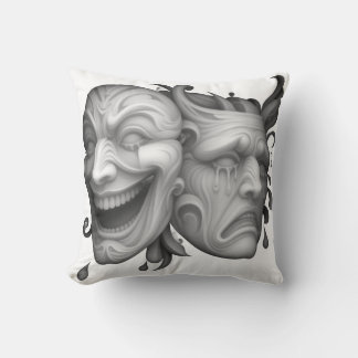 Sad and Happy faces Cushion