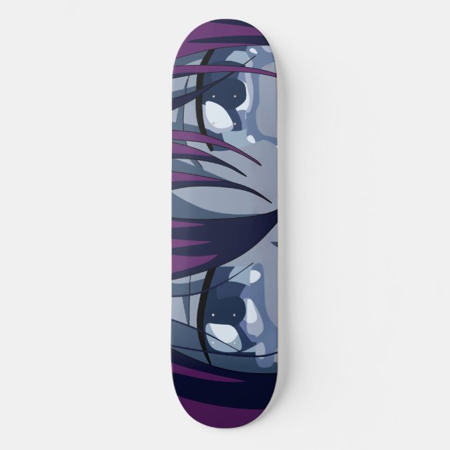 Sad Anime Eyes Skateboard Deck (Front)