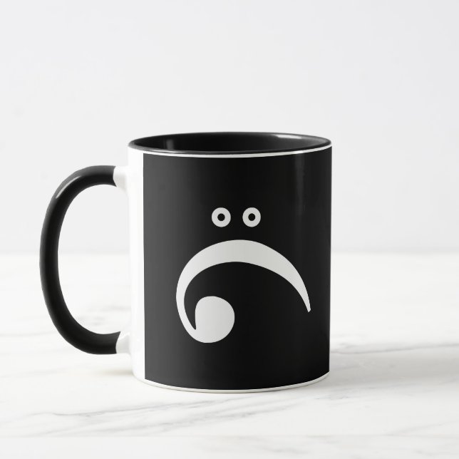 Sad Bass Clef Mug (Left)