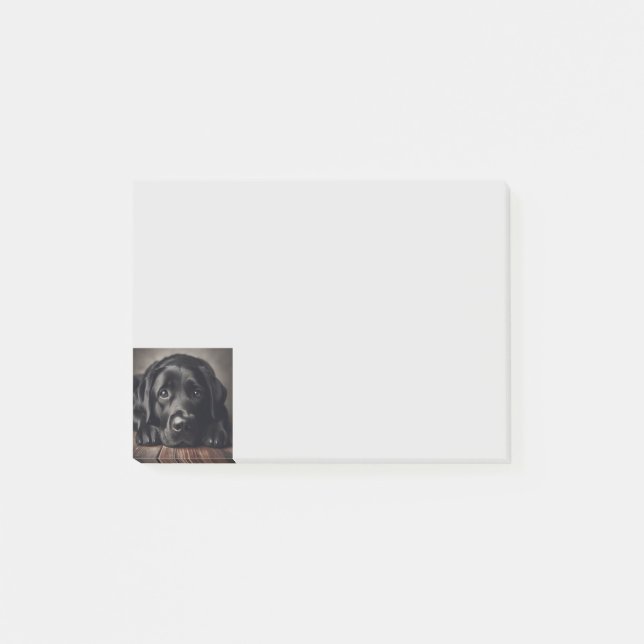 Sad Black Labrador Retriever Dog Pet Animal Post-it Notes (Front)