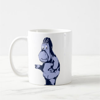 Sad Blue Gorilla Ceramic Coffee Mug