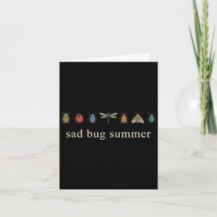 Sad Bug Summer Funny Vintage Insect Card