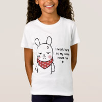 Sad Bunny T-Shirt – Sweet Minimalist Bunny with Cu