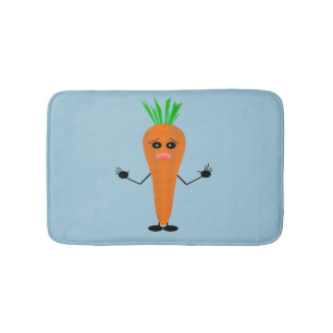 Sad Carrot by Kenneth Yoncich Bath Mat