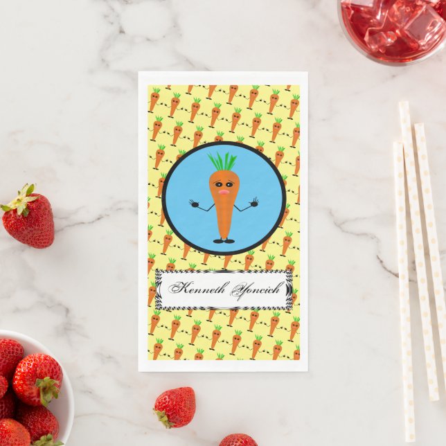 Sad Carrot by Kenneth Yoncich Napkin (Insitu)