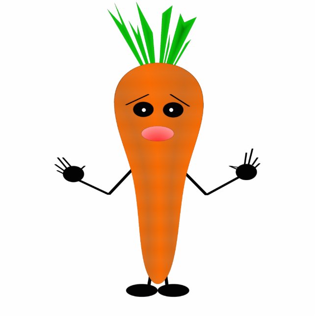 Sad Carrot by Kenneth Yoncich Photo Sculpture Key Ring (Front)