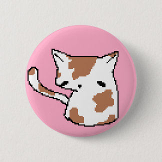 sad cat 6 cm round badge