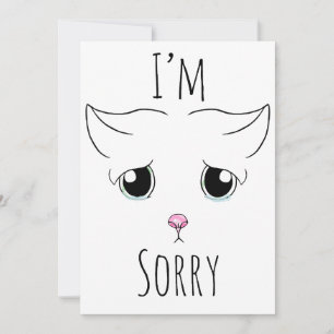 Sad Cat Face: I'm Sorry Holiday Card