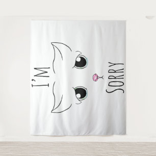 Sad Cat Face: I'm Sorry Tapestry