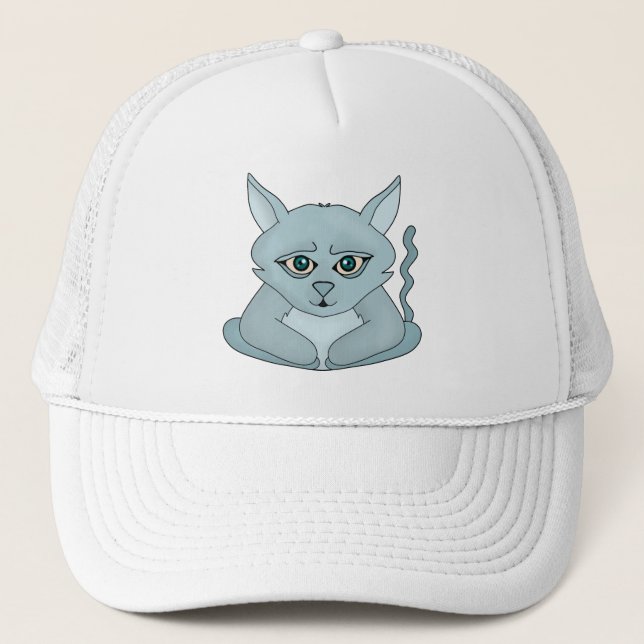Sad Cat Trucker Hat (Front)