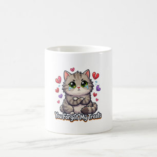 Sad Cat You Forgot My Treats Coffee Mug