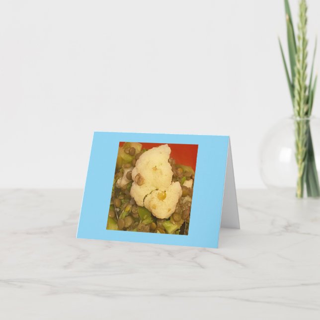 Sad 😢 Cauliflower Face Thank You Card (Front)