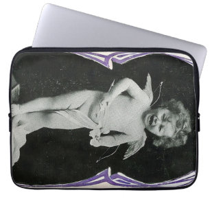 Sad Cherub Angel Print Laptop Sleeve