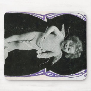 Sad Cherub Angel Print Mouse Mat