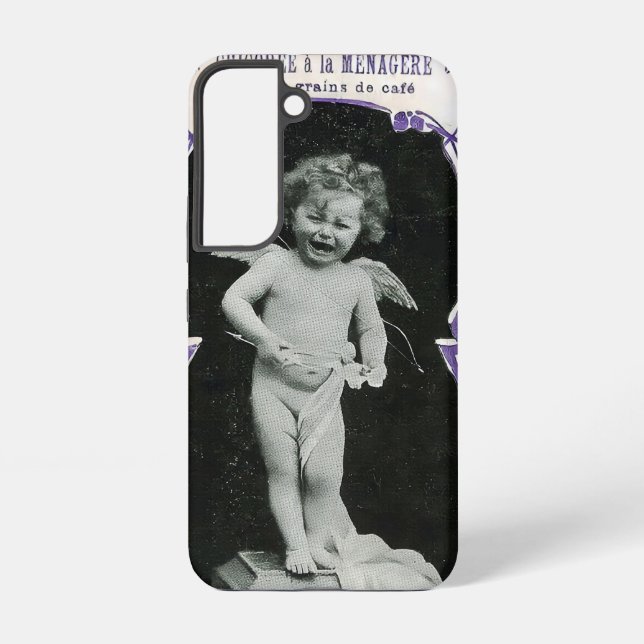 Sad Cherub Angel Print Samsung Galaxy S22 Case (Back)